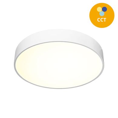 Plafond de superfície BILAC redondo 62W LED CCT 3000/4200/6000K Alt.9xD.60cm branco