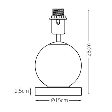 Base for Table Lamp VALONGO 1xE27+1x5W LED 4000K H.28.xD.15cm chrome