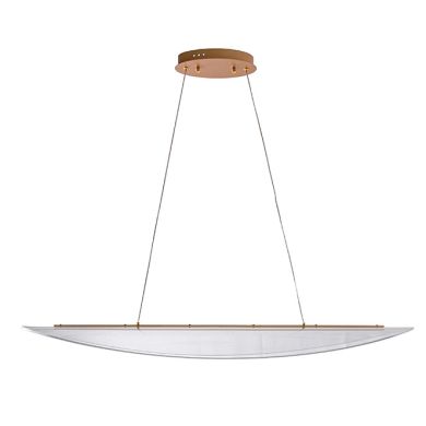 Suspensão CORALINA 112W LED 10080lm 3200/4000/6000K C.120xL.35xAlt.Reg. cm dourado