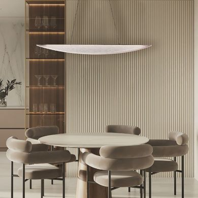 Suspensão CORALINA 112W LED 10080lm 3200/4000/6000K C.120xL.35xAlt.Reg. cm dourado