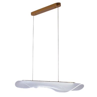 Suspensão CORALINA 112W LED 10080lm 3200/4000/6000K C.120xL.26xAlt.Reg. cm Dourado