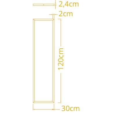 Painel de superfície VOLTAIRE 30x120 72W LED CCT 3000/4000/6500K C.120xL.30xAlt.2,4cm branco