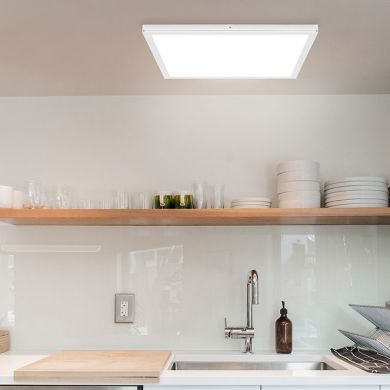 Painel de superfície VOLTAIRE 30x30 24W LED 1920lm 6400K 120° C.30xL.30xAlt.2,3cm níquel