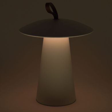 Sobremesa KABUTE con cargador y cable USB IP54 1x2W LED 263lm Al.29,2xD.19,7cm Blanco