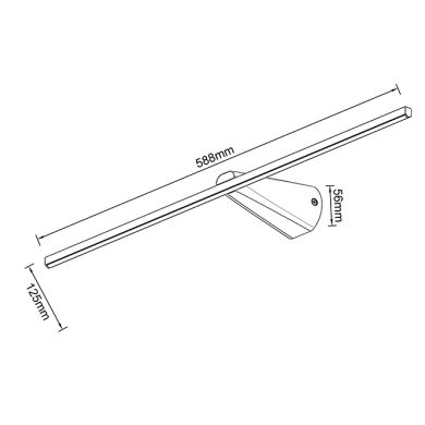 Aplique BELLINI 6,5W LED 620lm 4000K C.58,8xL.12,5xAlt.5,6cm em cromado