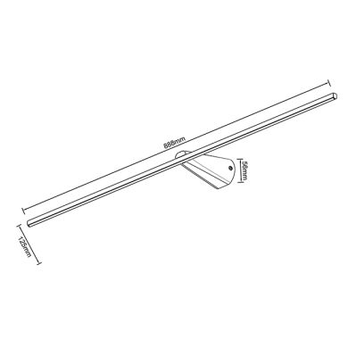 Aplique BELLINI 8,5W LED 820lm 4000K C.88,8xL.12,5xAlt.5,6cm em preto