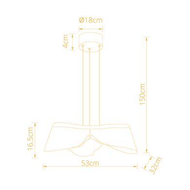 Suspensão CAMILLE CCT 20W LED 620lm 2700K/4000K/6000K D.53cm Dourado