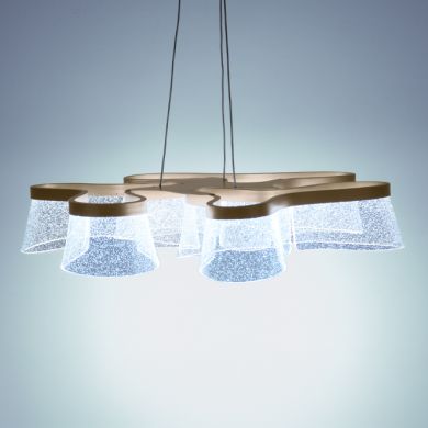 LED Pendant Light CAMILLE CCT 50W 2000lm 2700K/4000K/6000K D.78cm Gold