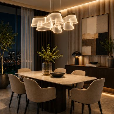 LED Pendant Light CAMILLE CCT 50W 2000lm 2700K/4000K/6000K D.78cm Gold