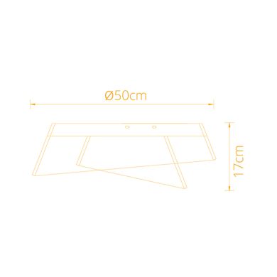 Plafond LED CAMILLE CCT 30W 630lm 2700K/4000K/6000K D.50cm Dourado