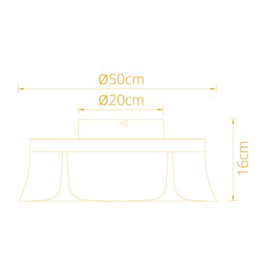 Plafond CAMILLE CCT 40W LED 1000m 2500K/4000K/6000K D.50cm Dourado