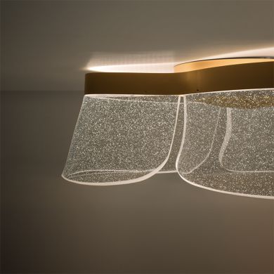 Plafond CAMILLE CCT 60W LED 1700m 2700K/4000K/6000K D.70cm Dourado
