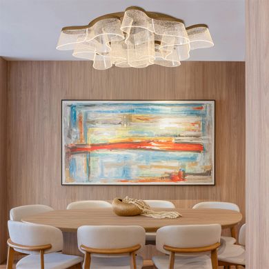 Plafond CAMILLE CCT 100W LED 4000lm 2700K/4000K/6000K D.108,5cm Dourado