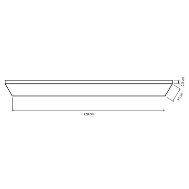 Painel de superfície TOLSTOI 30x120 1x72W LED 5760lm 3000K 120° C.120xL.30xAlt.2,3cm níquel