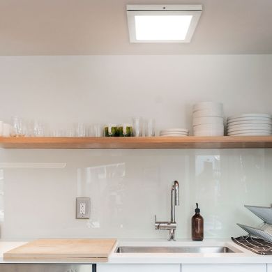 Painel de superfície TOLSTOI 17x17 12W LED 720lm 4000K 120° C.17xL.17xAlt.2,3cm níquel