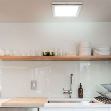 Painel de superfície TOLSTOI 17x17 12W LED 720lm 6400K 120° C.17xL.17xAlt.2,3cm níquel