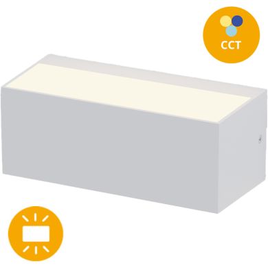 Wall Lamp CORVO IP65 12W LED CCT 3000/4000/6500K L.23xW.9xH.10,2cm White