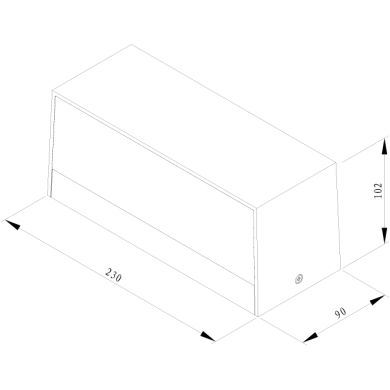 Aplique CORVO IP65 12W LED CCT 3000/4000/6500K C.23xL.9xAlt.10,2cm antracite