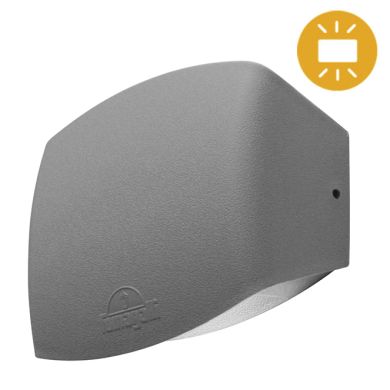 Wall Lamp ABRAM 1xR7s (78mm) 3,5W CCT (3colors) switch IP55 L.15,5xW.6xH.12cm grey resin