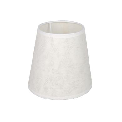 Pantalla BICHE redondo cónico con encaje E27 Al.14xD.15cm blanco