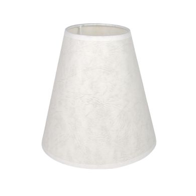 Pantalla BICHE redondo cónico con encaje E27 Al.20xD.20cm blanco