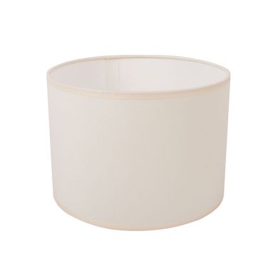 Pantalla CIPRIOTA redondo tela PVC8886 con encaje E27 Al.15xD.20cm Natural (Crudo)