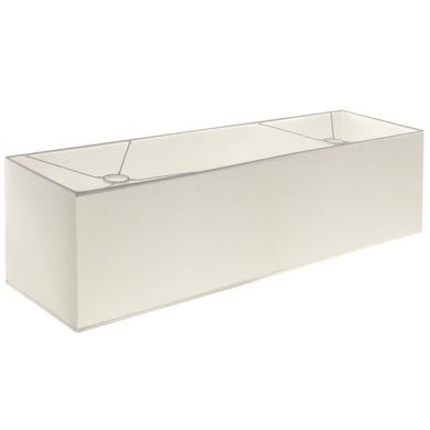 Abat-jour ESPANHOL rectangular com encaixe E14 C.75xL.20xAlt.20cm Natural (Cru)