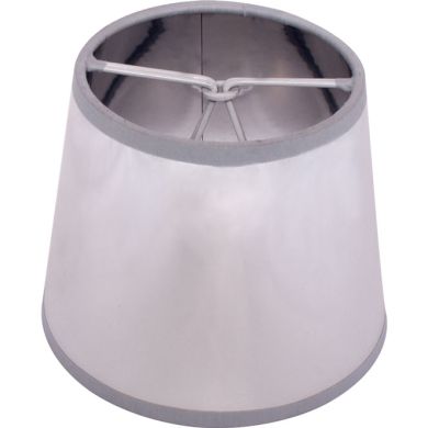Lampshade LITUANO round & conic small with clamp H.10xD.12cm Silver