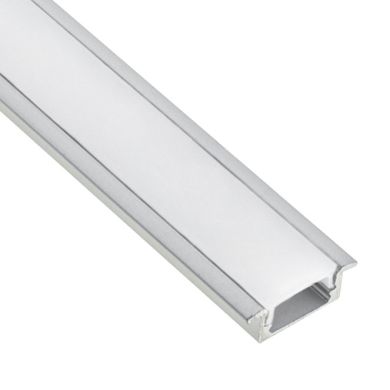 Profile for LED strip with tabs with opaline diffuser (to be recessed) W.24.7xH.7mm