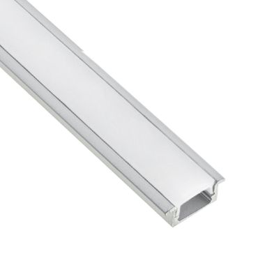Straight Profile for LED strip with tabs w/opaline diffuser (to be recessed) W.14xH.6,45mm