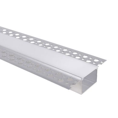 Calha para fita LED com difusor opalino L.81x Alt.25mm para superfícies de gesso cartonado