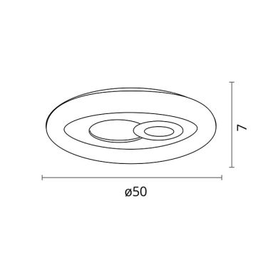 Plafón HERMES 108W LED 3000-4000-6500K blanco