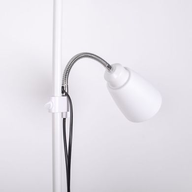 Floor Lamp VARESE 1xE27with reading arm 1xE14 H.178xD.28cm white