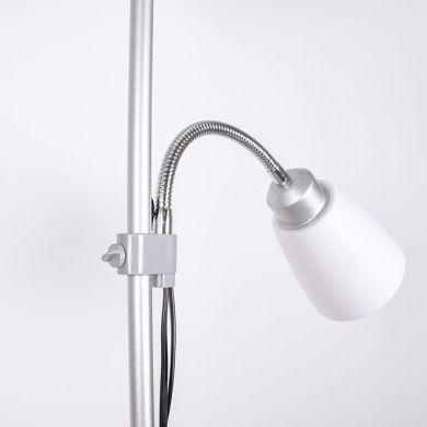 Floor Lamp VARESE with reading arm (1+1)xE27 H.178xD.28cm silver