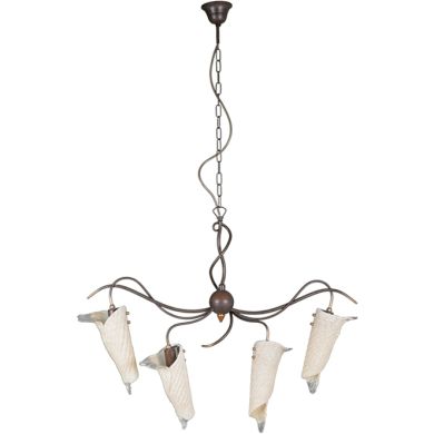 Ceiling Lamp ASTI 4xE14 L.80xW.23xH.Reg.cm Glass Brown