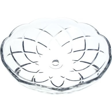 Crystal bobech D.12cm central hole 10mm+ 5 sides transparent