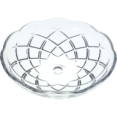 Crystal bobech D.15cm central hole 10mm+ 5 sides transparent