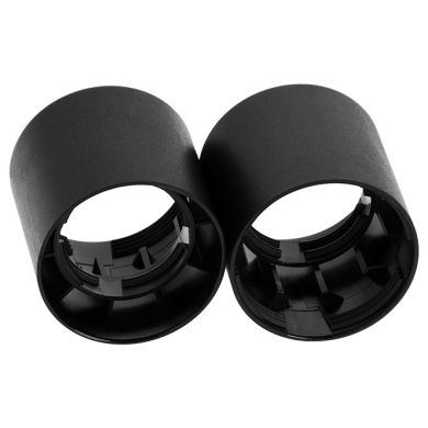 Black plain outer shell with reduced thickness for E27 3-pieces lampholder, in thermoplastic resin
