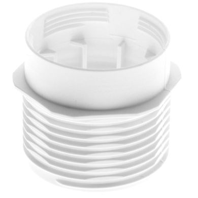 White half threaded outer shell w/reduced thickness for E27 3-pieces lampholder, thermoplastic resin