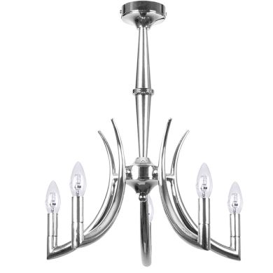 Ceiling Lamp GHINI 5xE14 H.59xD.43cm Chrome