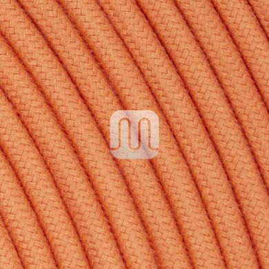Cable eléctrico cubierto con tela redonda flexible H03VV-F 2x0,75 D.6.8mm salmón TO440