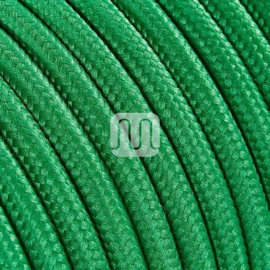 Cabo elétrico redondo flexível revestido a tecido H03VV-F 2x0,75mm2 D.6.2mm, em verde TO52