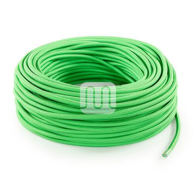 Cable eléctrico cubierto con tela redonda flexible H03VV-F 2x0,75 D.6.2mm kiwi TO72
