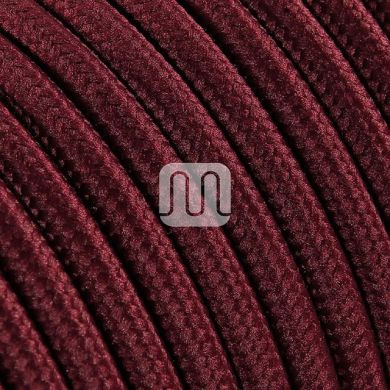 Cable eléctrico cubierto con tela redonda flexible H03VV-F 2x0,75 D.6.2mm burdeos TO73
