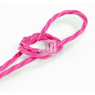 Cabo elétrico torcido revestido a tecido H05V2-K FRRTX 2x0,75mm2 D.5.8mm, em fuscia TR6