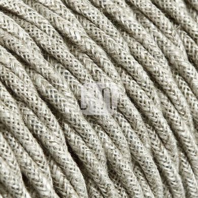 Cabo elétrico torcido revestido a tecido H05V2-K FRRTX 2x0,75mm2 D.6.3mm, em bege TR401
