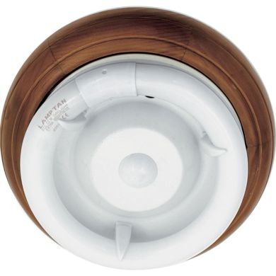 Plafond CIRCE redondo 1xG10q T9 circ. Alt.9xD.28cm castanho/nogueira