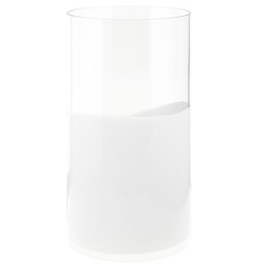 Candeeiro de mesa HERNER 1xE14 Alt.35xD.18cm Vidro Branco/Transparente