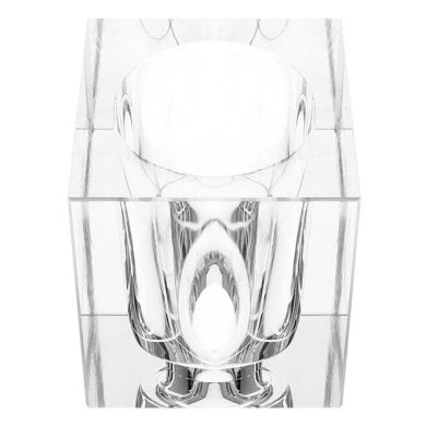Cubo LUFUBU de vidro transparente C.5XL.5xAlt.6cm, furo de 22mm