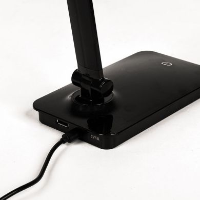 Table lamp ARCHITECT 5W LED 6500K dimmable with USB charging port, black